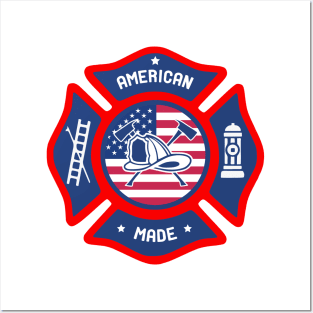 American Made Firefighter Posters and Art